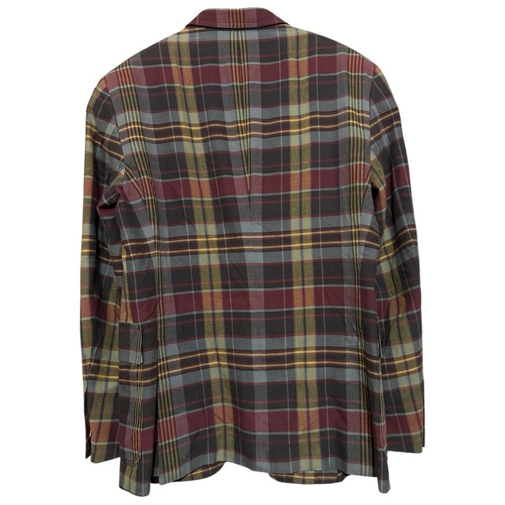 Polo Ralph Lauren Vintage USA Mens 38R Green Blue Red Plaid Cotton Blazer Jacket - Picture 2 of 9